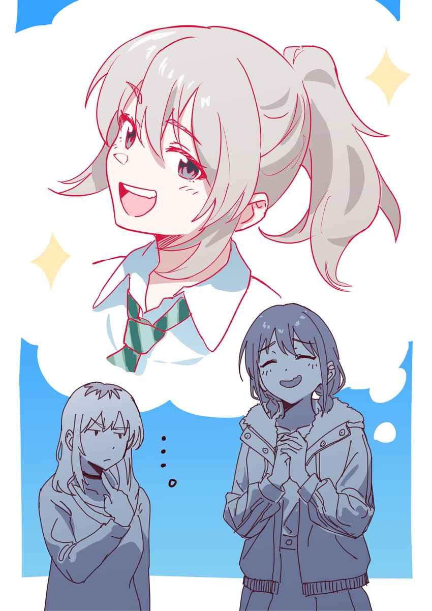 iseri nina and kawaragi momoka (girls band cry) drawn by send_(l_i_n_e_rock)