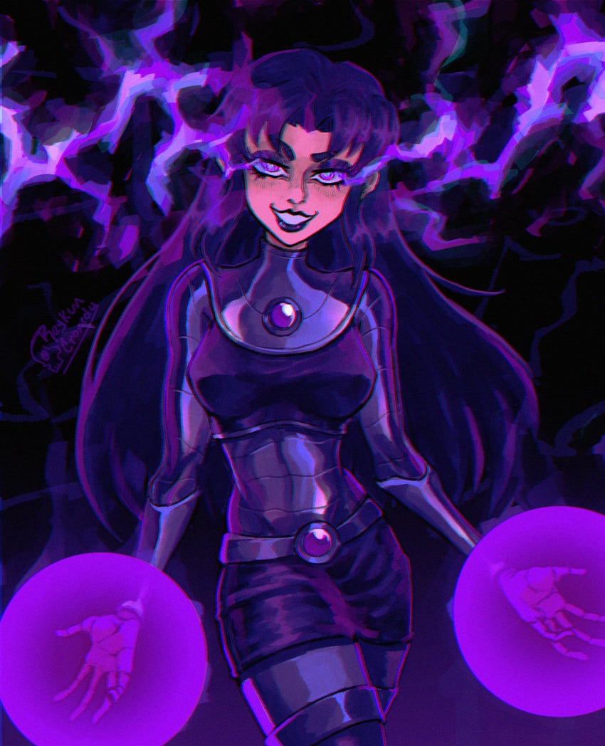 blackfire (dc comics and 1 more) drawn by reykun