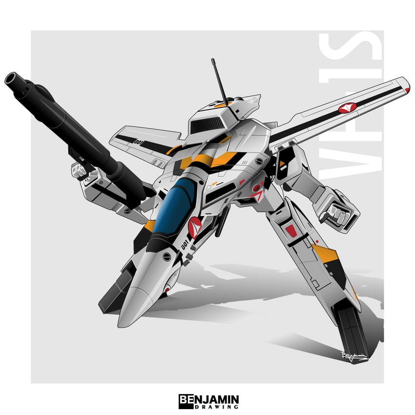 vf-1s (macross and 1 more) drawn by benjamin_(user_scjv3278)
