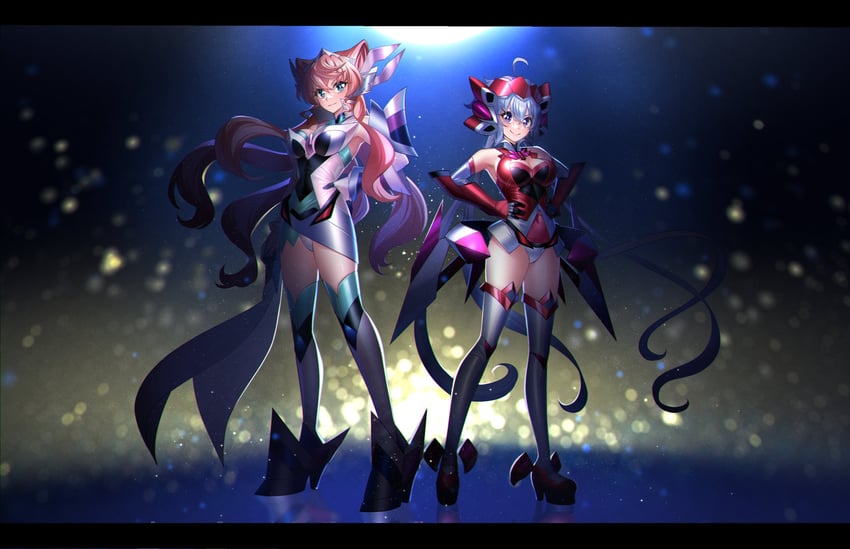 yukine chris and maria cadenzavna eve (senki zesshou symphogear) drawn by nyanmaru