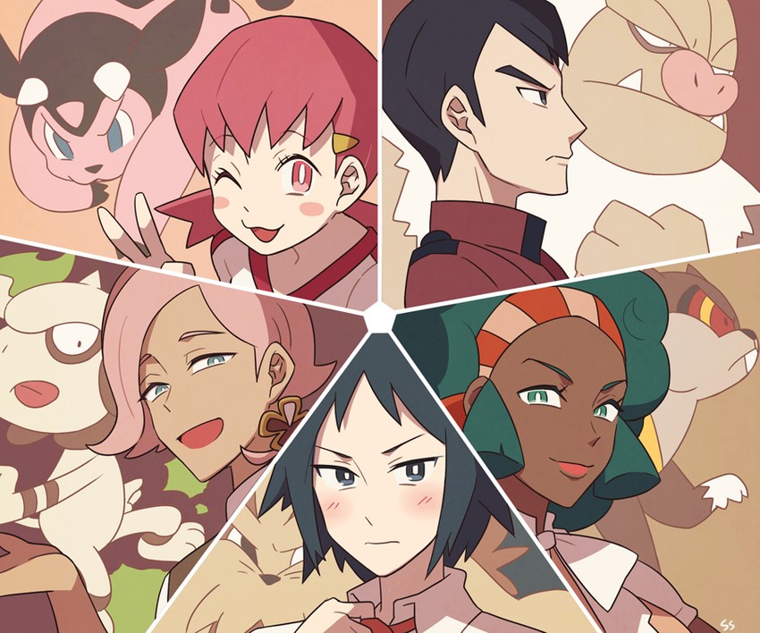 cheren, whitney, miltank, smeargle, lillipup, and 5 more (pokemon and 5 more) drawn by ssalbulre