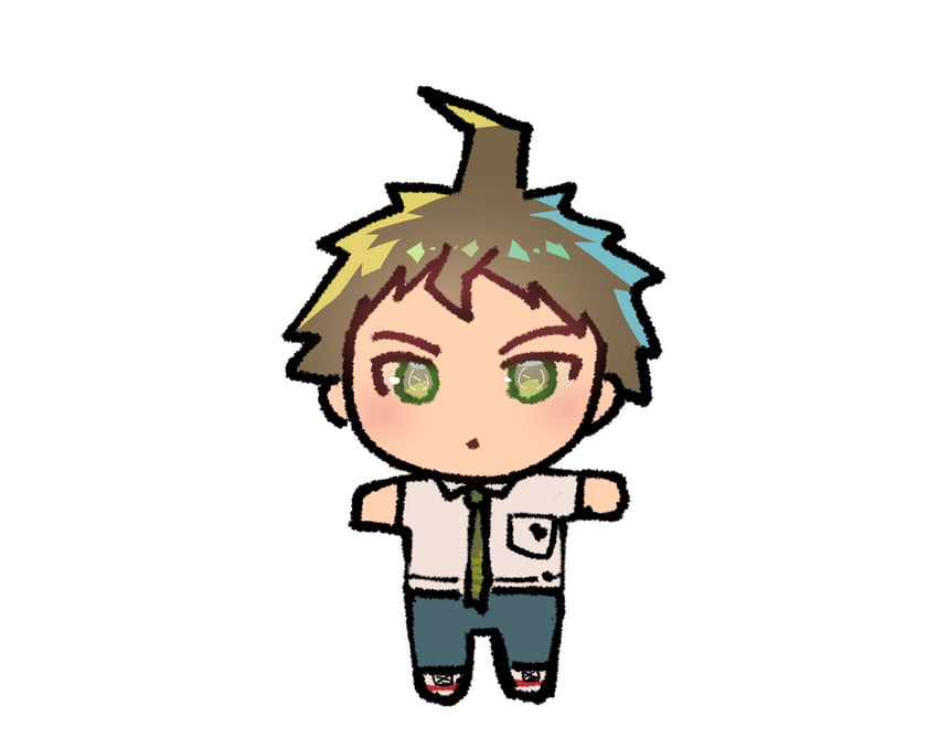 hinata hajime (danganronpa and 1 more) drawn by youko-shima