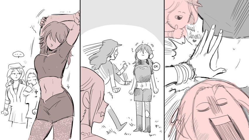 female byleth, edelgard von hresvelg, and dorothea arnault (fire emblem and 1 more) drawn by 13degree