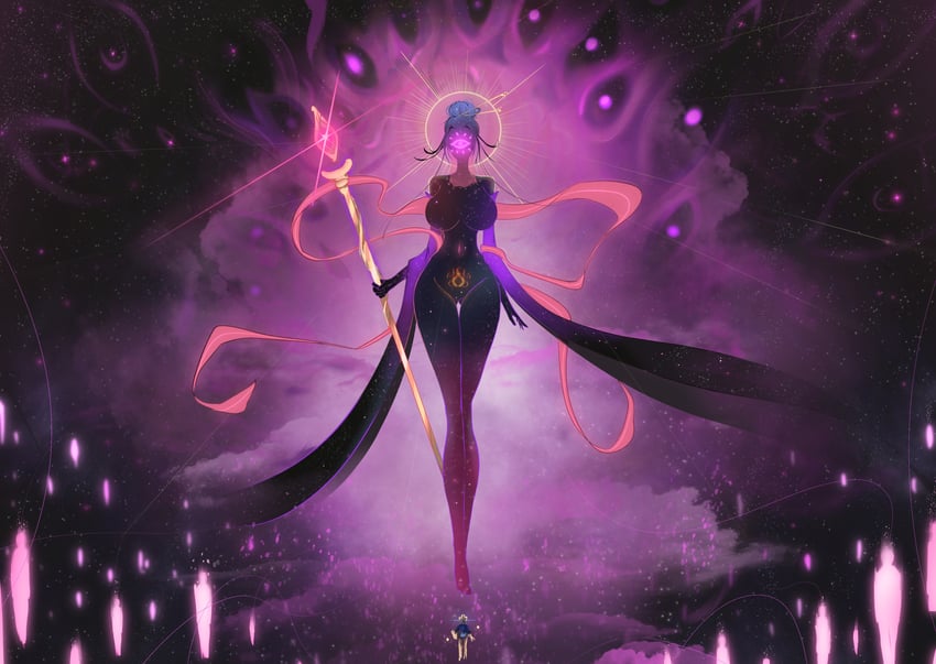 the watcher and the defect (slay the spire) drawn by dogma_zzzz