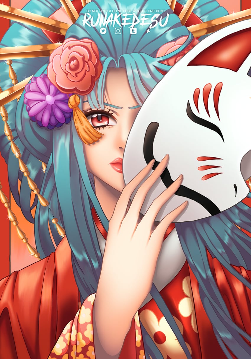 kouzuki hiyori (one piece) drawn by runakedesu