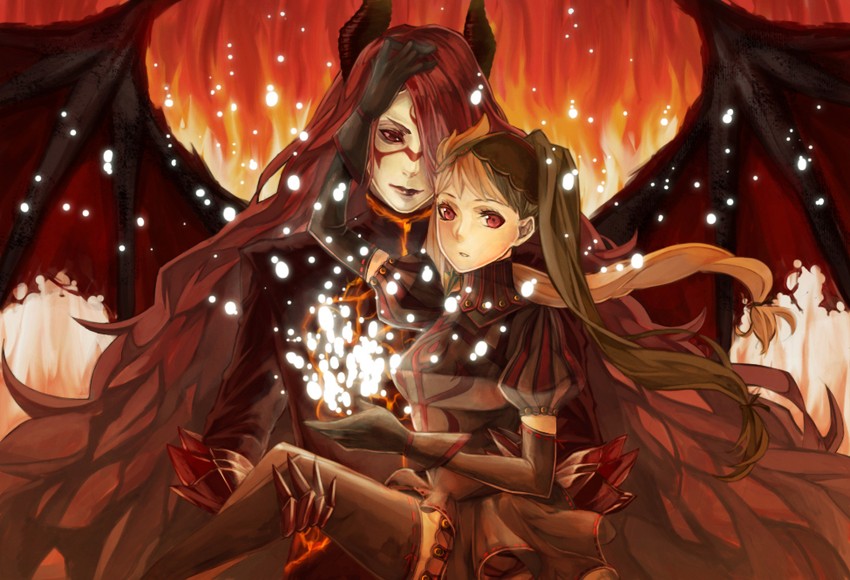 layla and shaytan (sound horizon and 1 more) drawn by seri_(heso216)