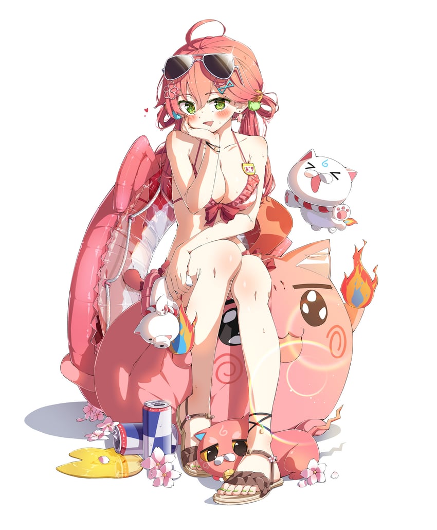 sakura miko, 35p, kintoki, and maguchi (hololive) drawn by ama_rei