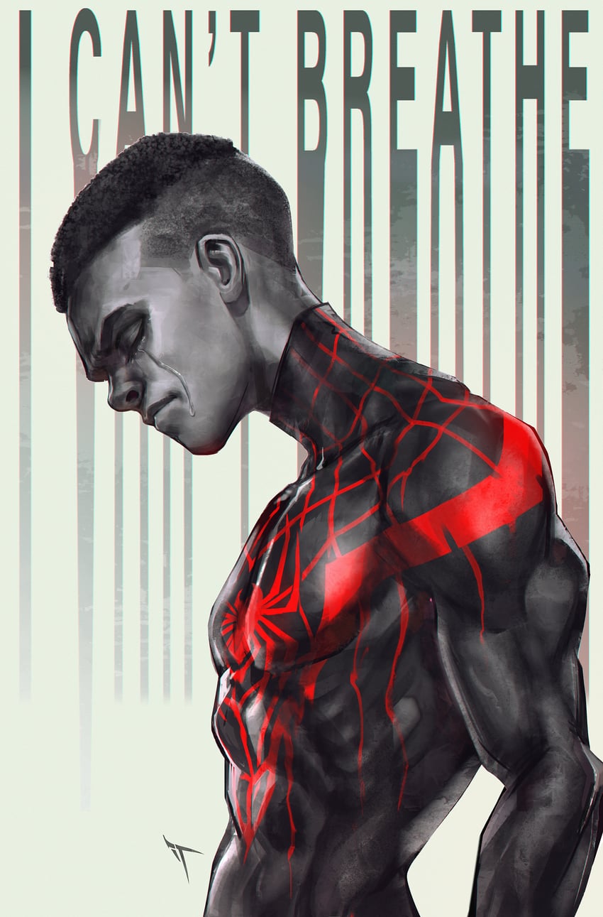 miles morales and spider-man (marvel and 1 more) drawn by ivan_tao
