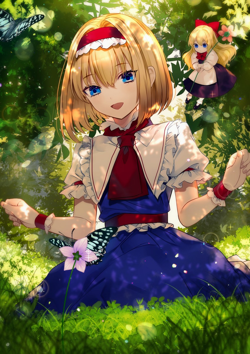 alice margatroid and shanghai doll (touhou) drawn by daimaou_ruaeru