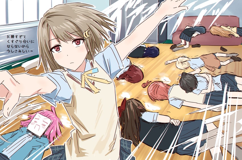 yuki setsuna, uehara ayumu, takasaki yu, osaka shizuku, tennoji rina, and 5 more (love live! and 2 more) drawn by bullfalk