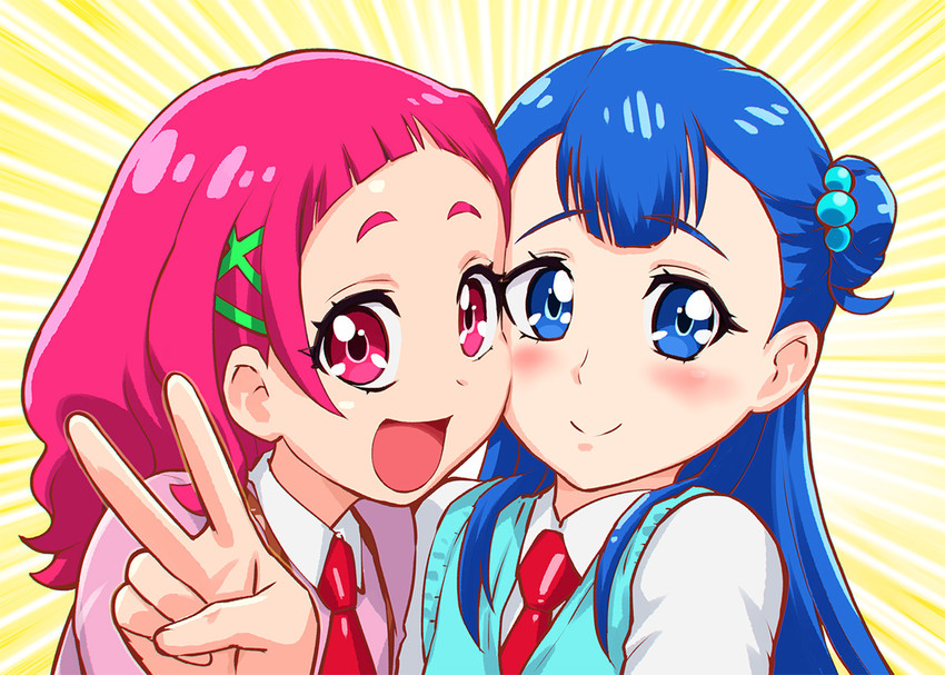 nono hana and yakushiji saaya (precure and 1 more) drawn by ueyama_michirou