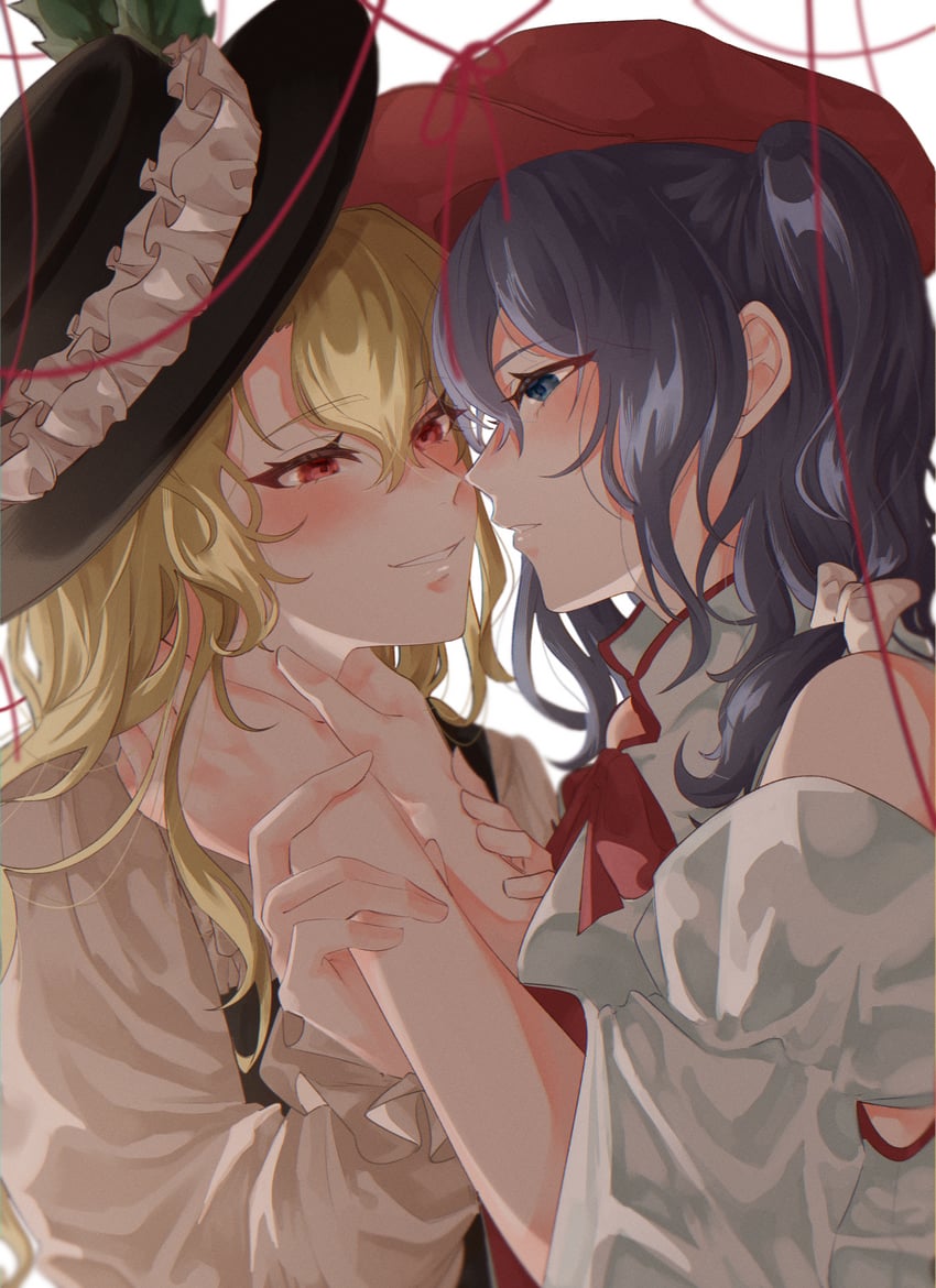 jacket girl and label girl (touhou and 1 more) drawn by yoshino_(q_sci)