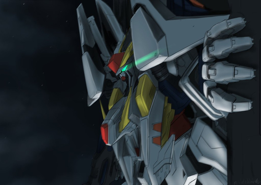 xi gundam (gundam and 1 more) drawn by hiwa_industry