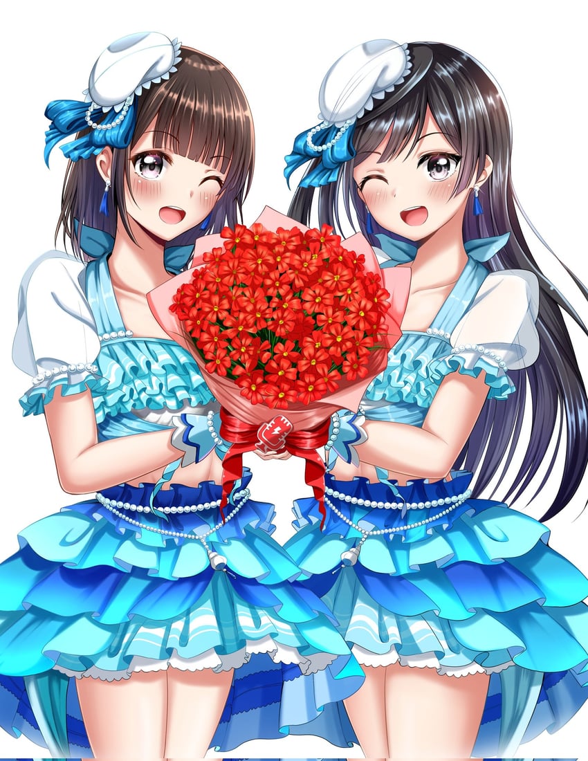 yuki setsuna and kusunoki tomori (love live! and 2 more) drawn by ryopa
