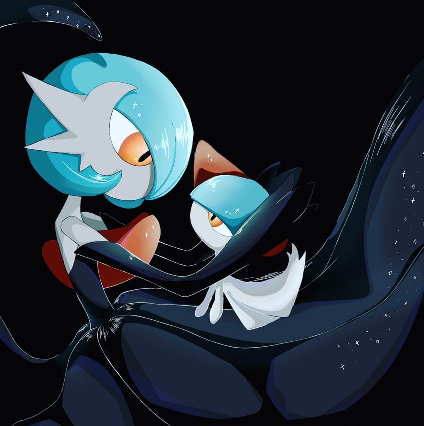 gardevoir, mega gardevoir, and ralts (pokemon) drawn by ktbr_2