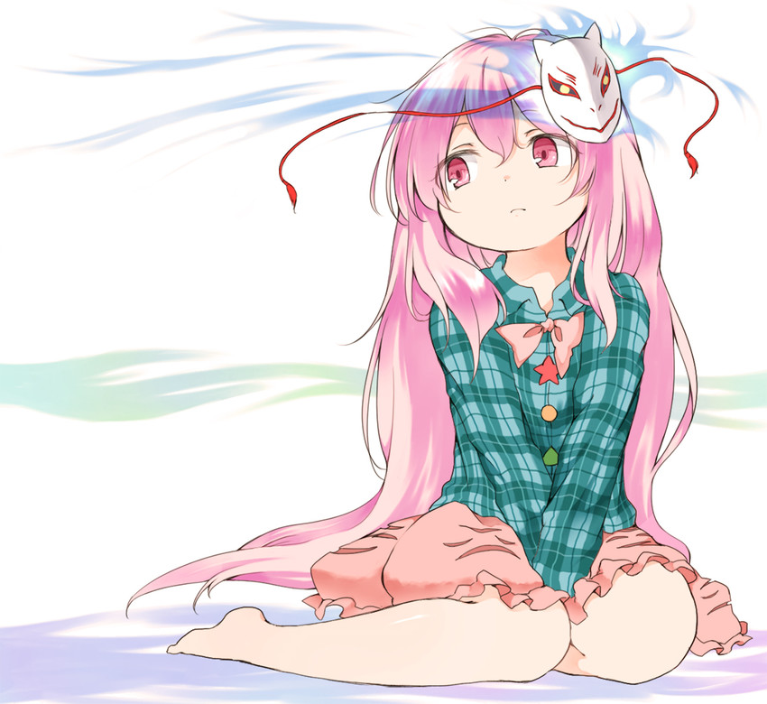 hata no kokoro (touhou) drawn by nanana_(chicken_union)