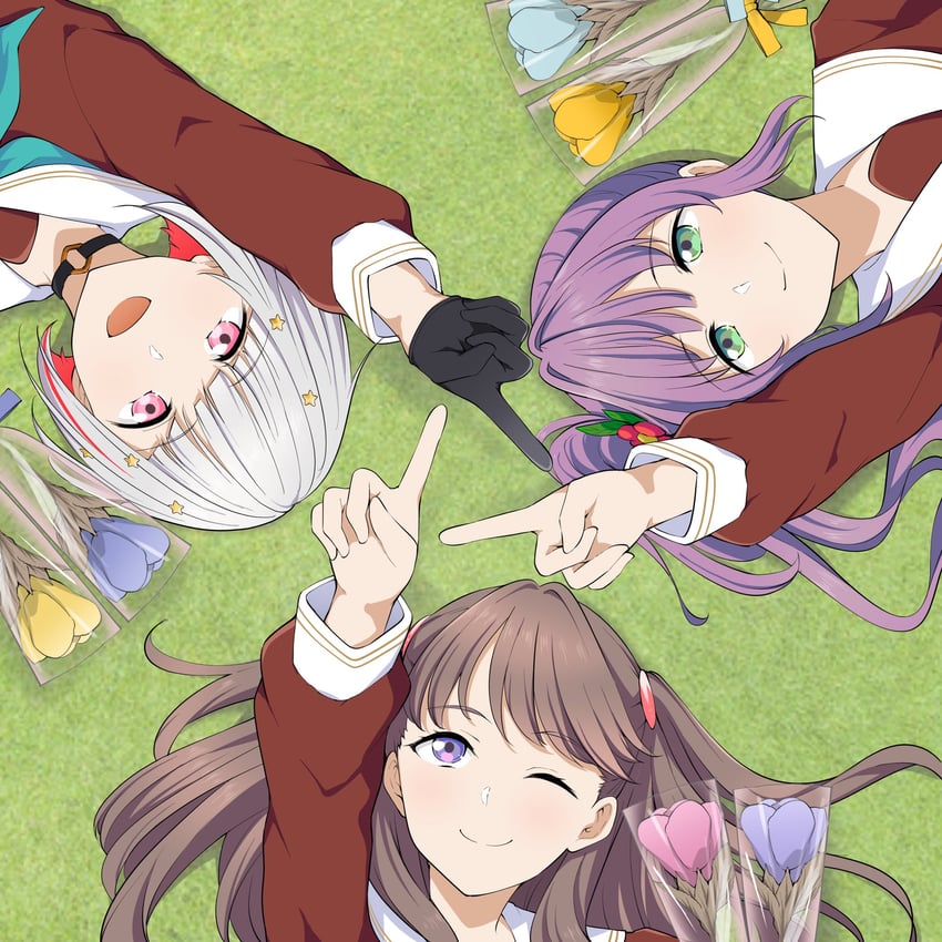 fujishima megumi, otomune kozue, and yugiri tsuzuri (love live! and 1 more) drawn by barkhorn0331