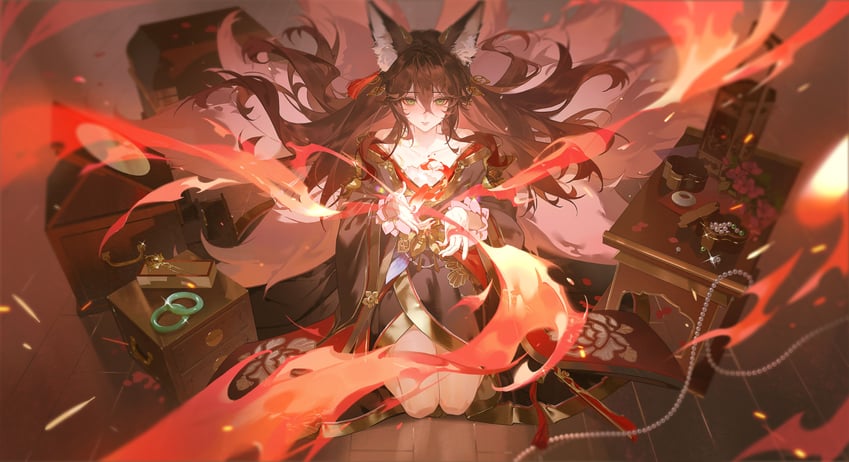tingyun and fugue (honkai and 1 more) drawn by zhongjin