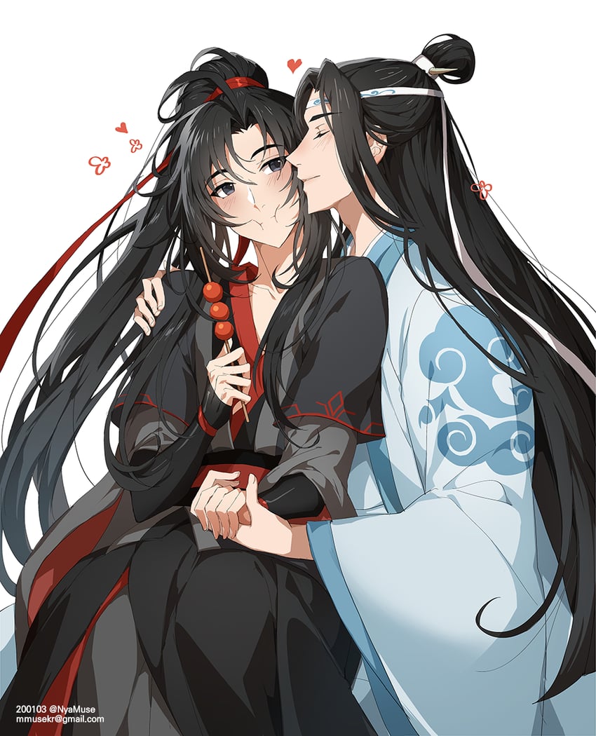 wei wuxian and lan wangji (modao zushi) drawn by muse_(rainforest)