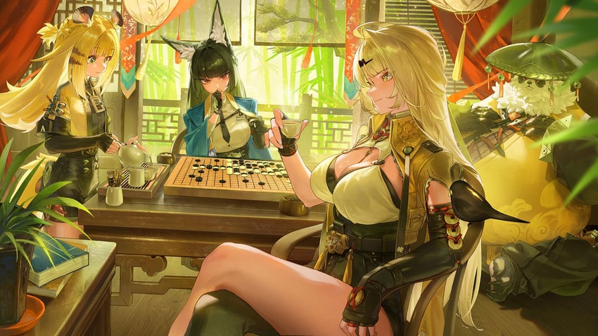 hoshimi miyabi, yixuan, ju fufu, and pan yinhu (zenless zone zero) drawn by daniel_deng