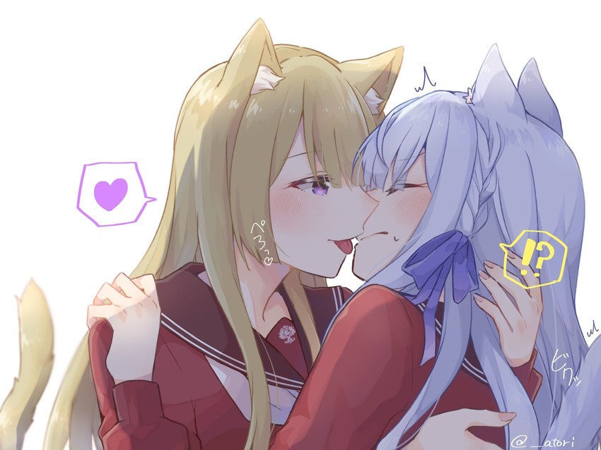 kon kanaho and miyagawa takane (assault lily) drawn by karasuto