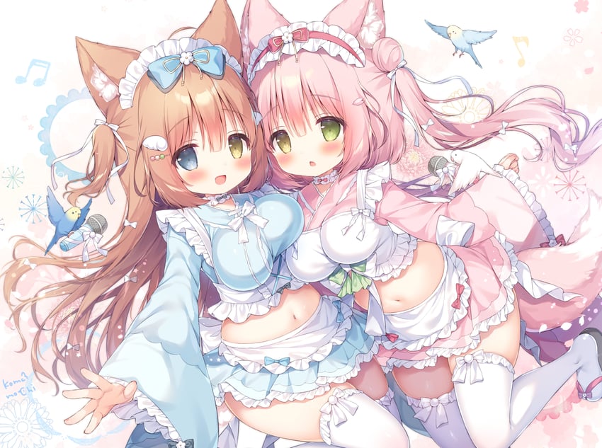 komako and mochiko (original) drawn by momozu_komamochi
