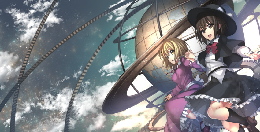 usami renko and maribel hearn (touhou and 1 more) drawn by janne_cherry