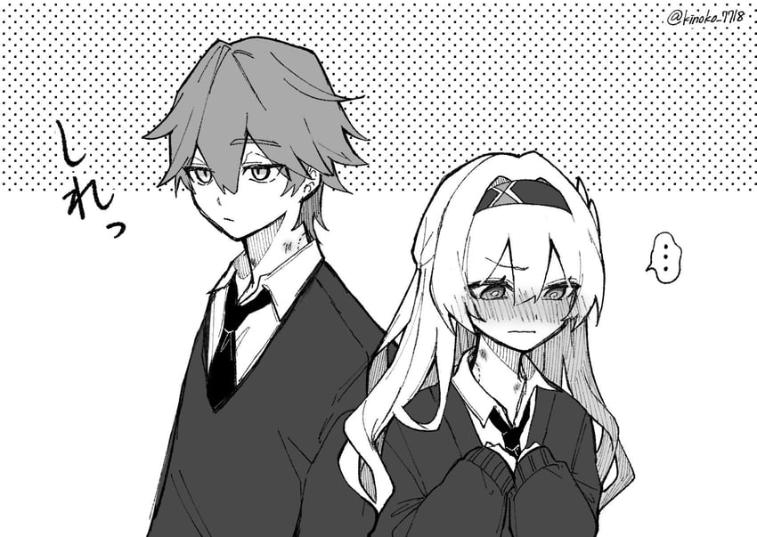 trailblazer, firefly, and caelus (honkai and 1 more) drawn by kinoko_7718