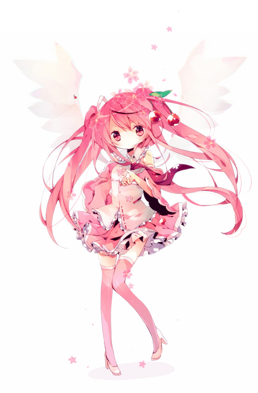 hatsune miku and sakura miku (vocaloid) drawn by ana_(rznuscrf)