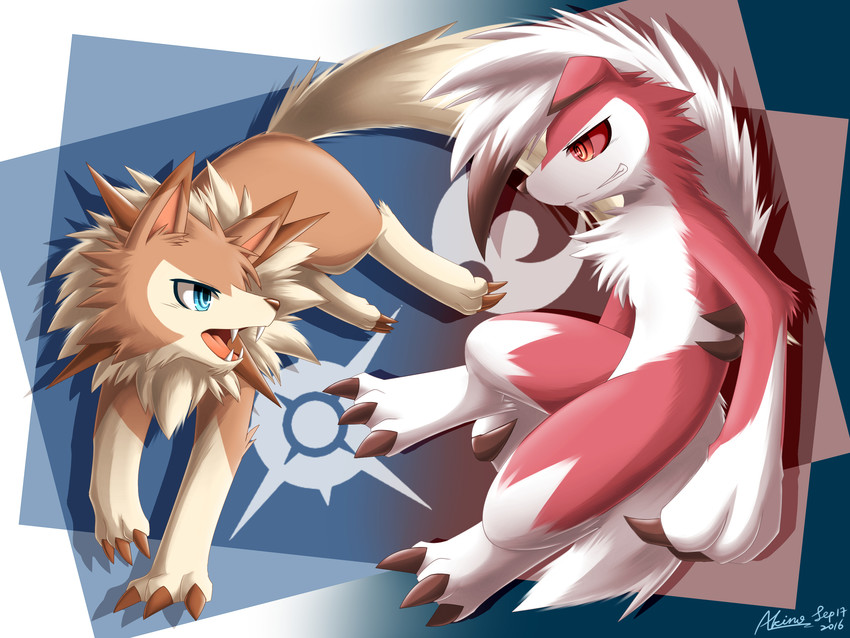 lycanroc (pokemon) drawn by akino_kamihara