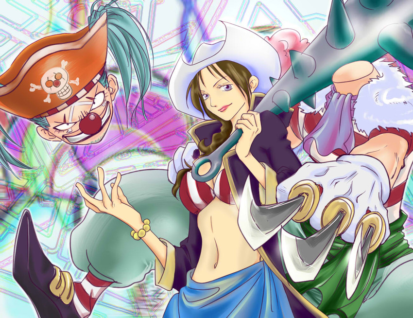 buggy the clown and alvida (one piece) drawn by sorayutaka