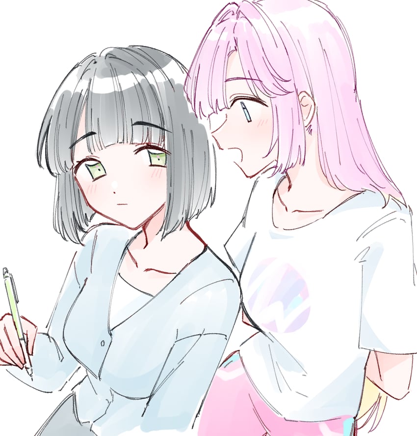 momose ginko and anyoji hime (love live! and 1 more) drawn by zangemiya