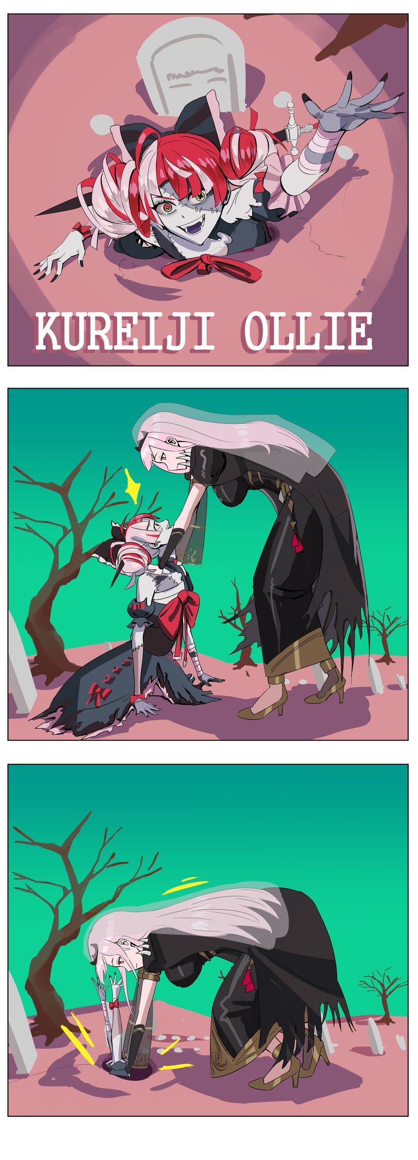 mori calliope and kureiji ollie (hololive and 3 more) drawn by suteja