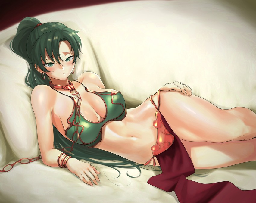 lyn, princess leia, and huttslayer leia (fire emblem and 3 more) drawn by anagumasan