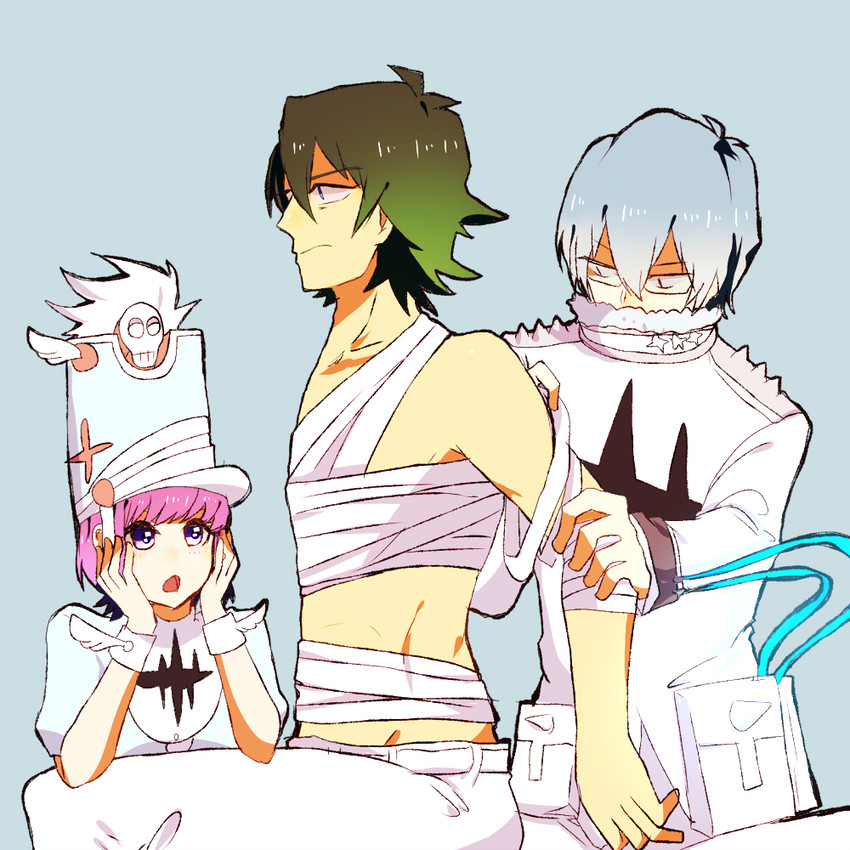jakuzure nonon, sanageyama uzu, and inumuta houka (kill la kill) drawn by imizu_(2350086)