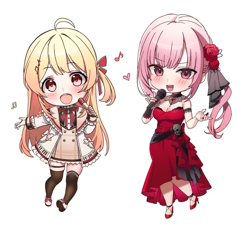 mori calliope and otonose kanade (hololive and 2 more) drawn by yan.c
