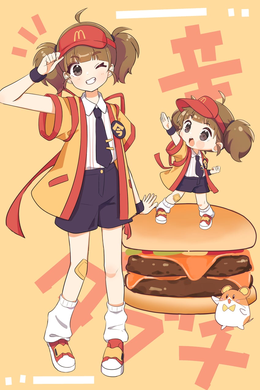 imadake dabuchi tabemi and imadake dabuchi tabesuke (mcdonald's) drawn by akane_(akane112234)