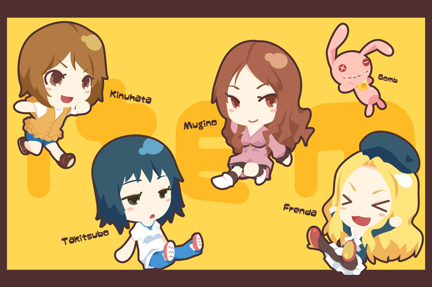 mugino shizuri, frenda seivelun, kinuhata saiai, and takitsubo rikou (toaru majutsu no index and 2 more) drawn by sakasana_(kaisen_teikoku)
