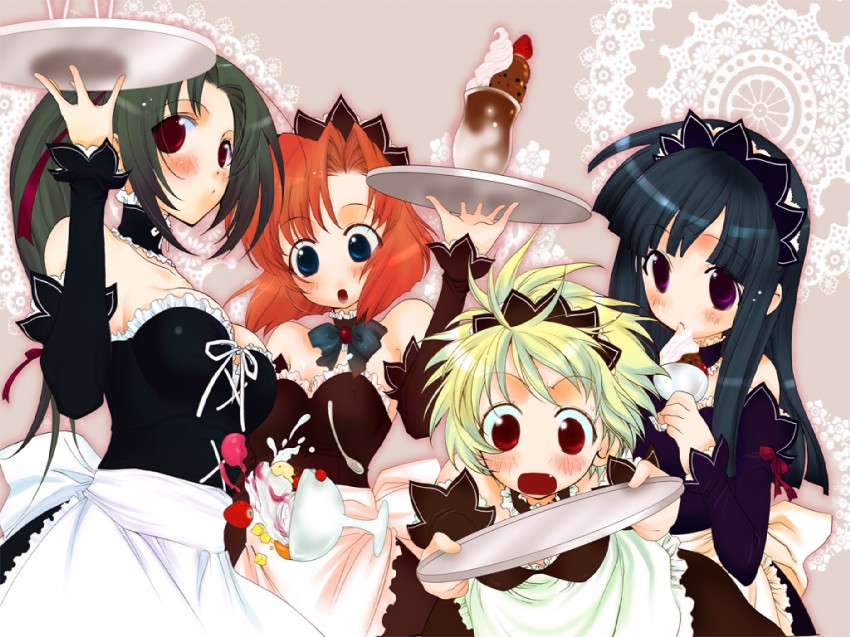 furude rika, ryuuguu rena, houjou satoko, and sonozaki mion (higurashi no naku koro ni) drawn by suzuki_jirou