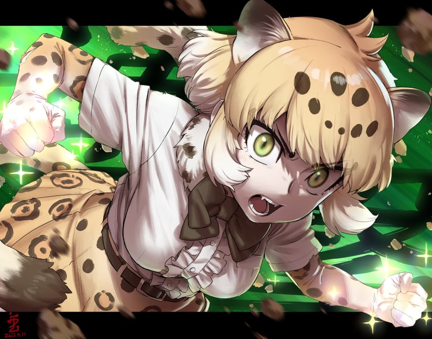 jaguar (kemono friends and 1 more) drawn by ito_yoki