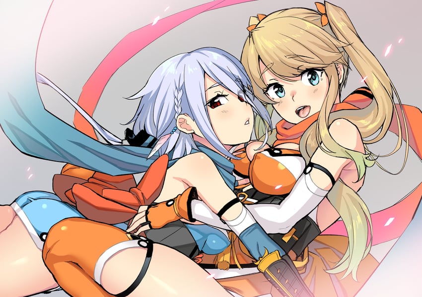 ikusabe inori and suzumori raika (choukou and 1 more) drawn by gin_(ginshari)