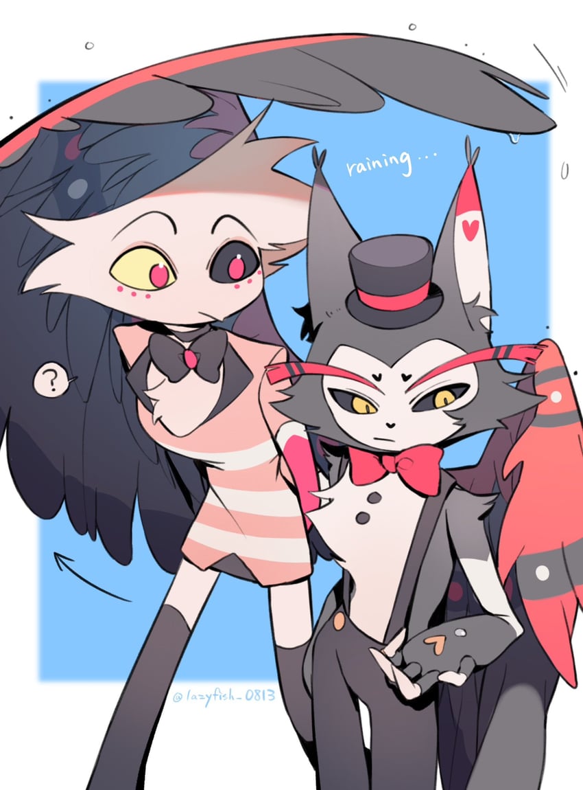 angel dust and husk (hazbin hotel) drawn by lazy_fish