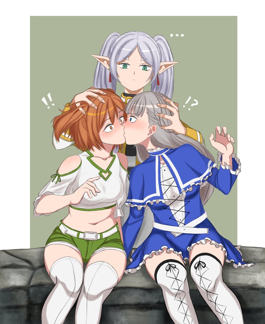frieren, lawine, and kanne (sousou no frieren) drawn by paldur