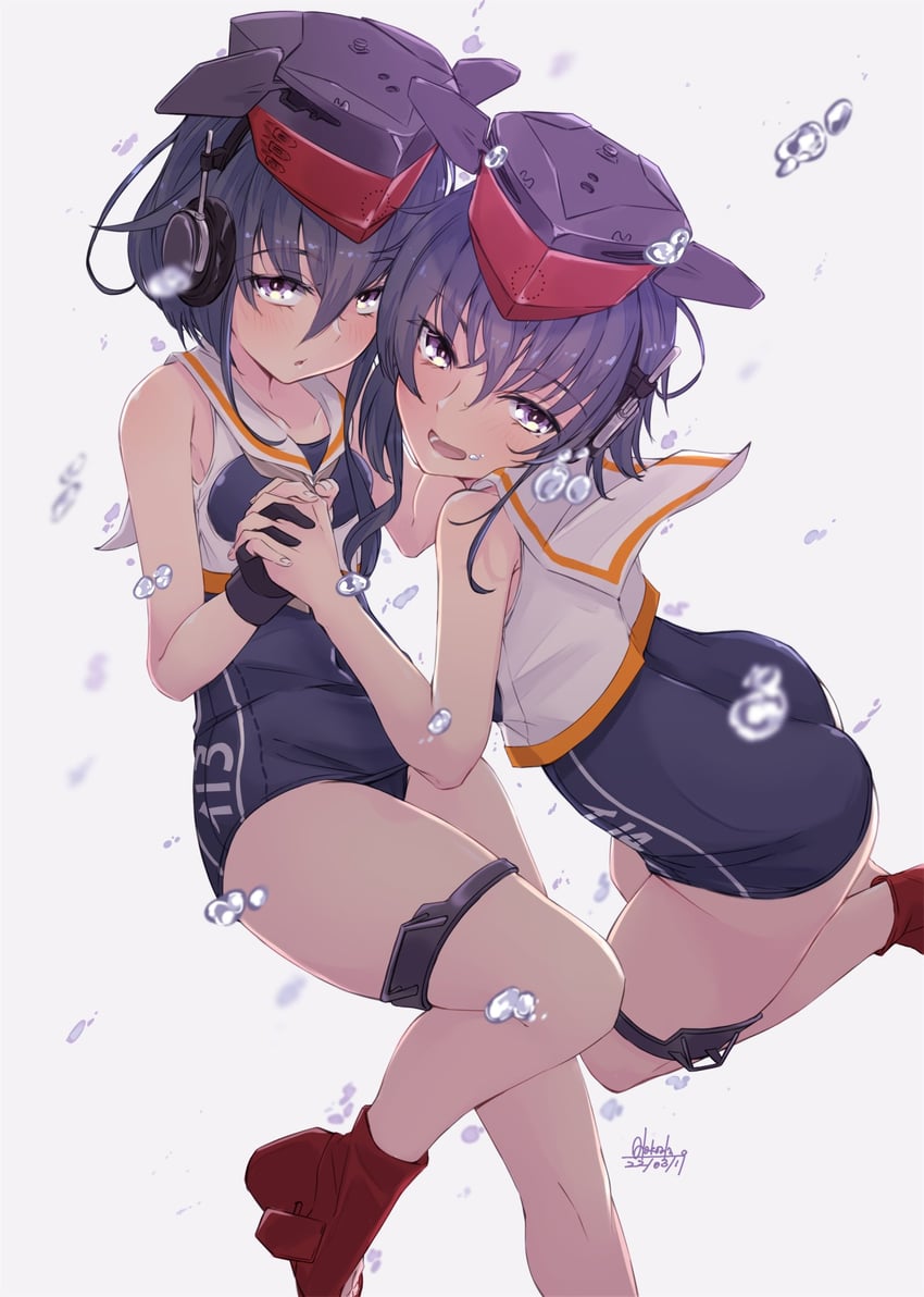 i-13 and i-14 (kantai collection) drawn by alakoala