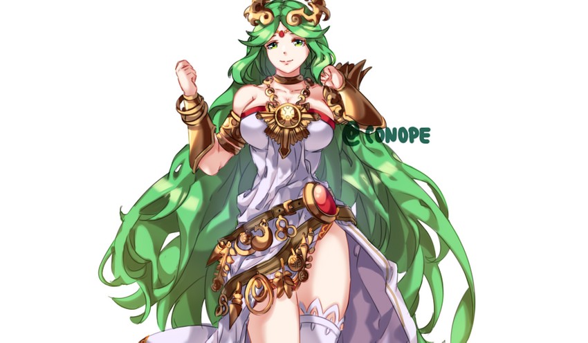 palutena (kid icarus and 1 more) drawn by conope