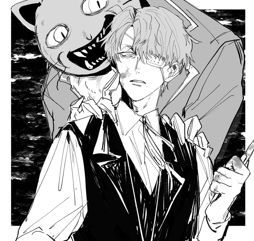 daan and pocketcat (fear & hunger and 1 more) drawn by shall0099