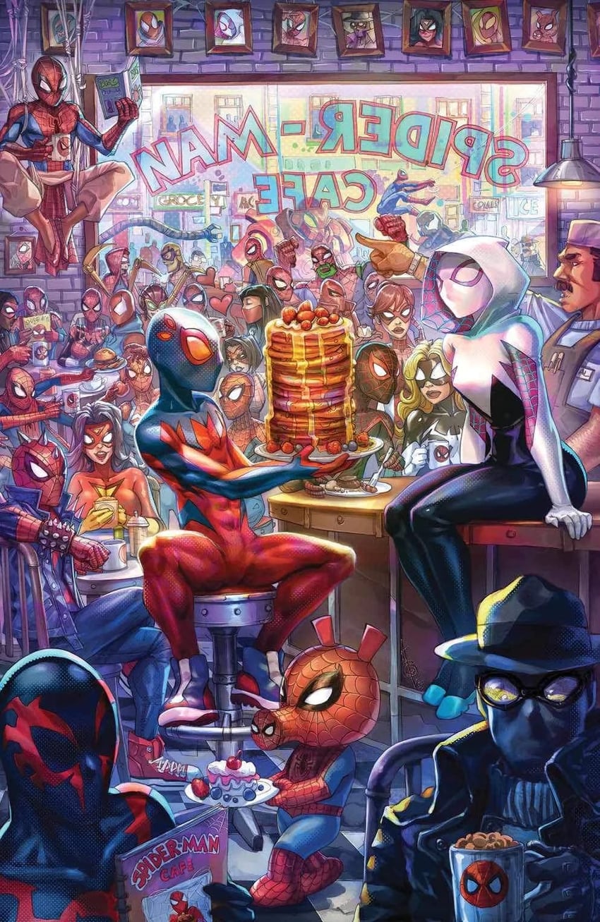 spider-man, spider-gwen, gwen stacy, venom, miguel o'hara, and 18 more (marvel and 3 more)