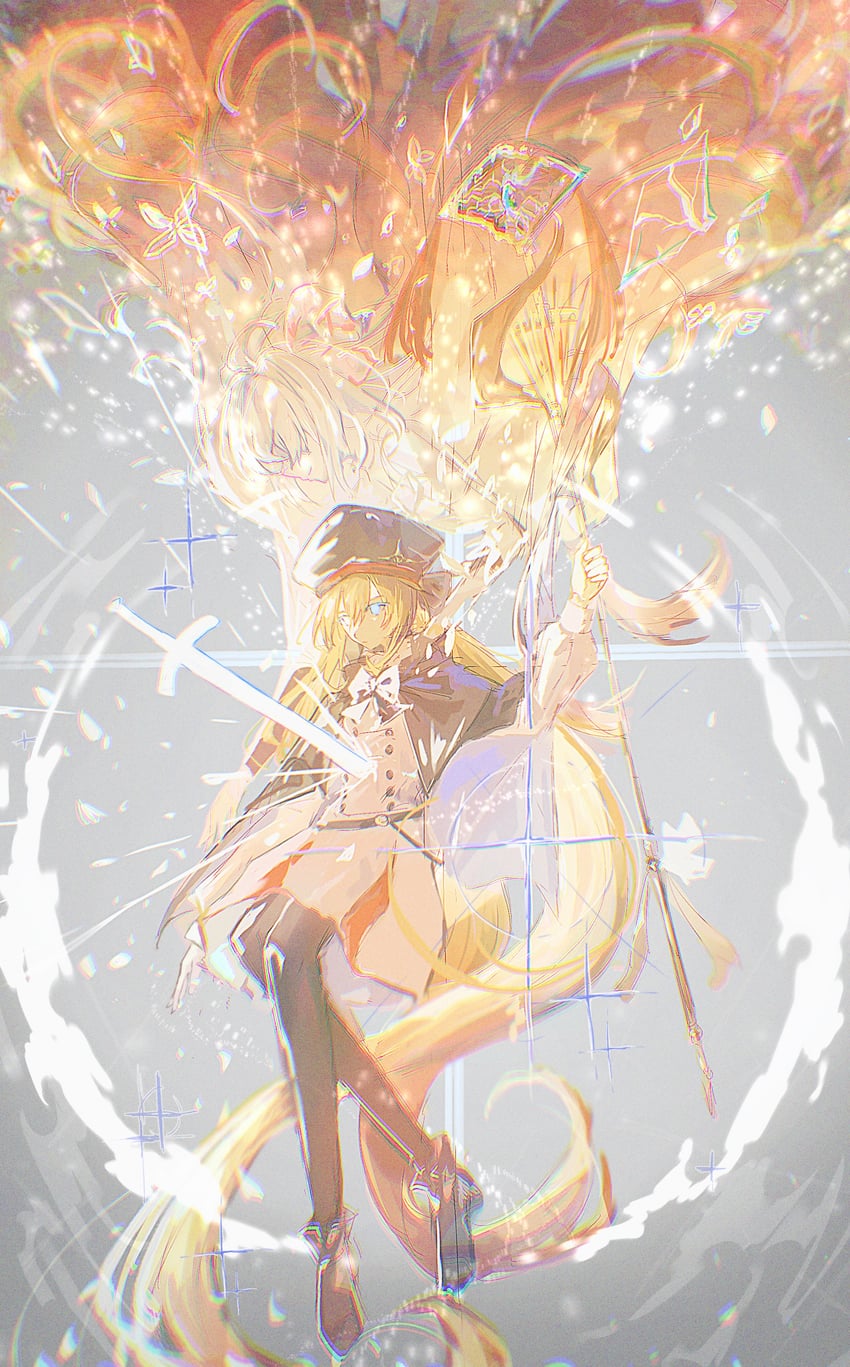 artoria pendragon, artoria caster, and merlin (fate and 1 more) drawn by anohito_(amaruno110)
