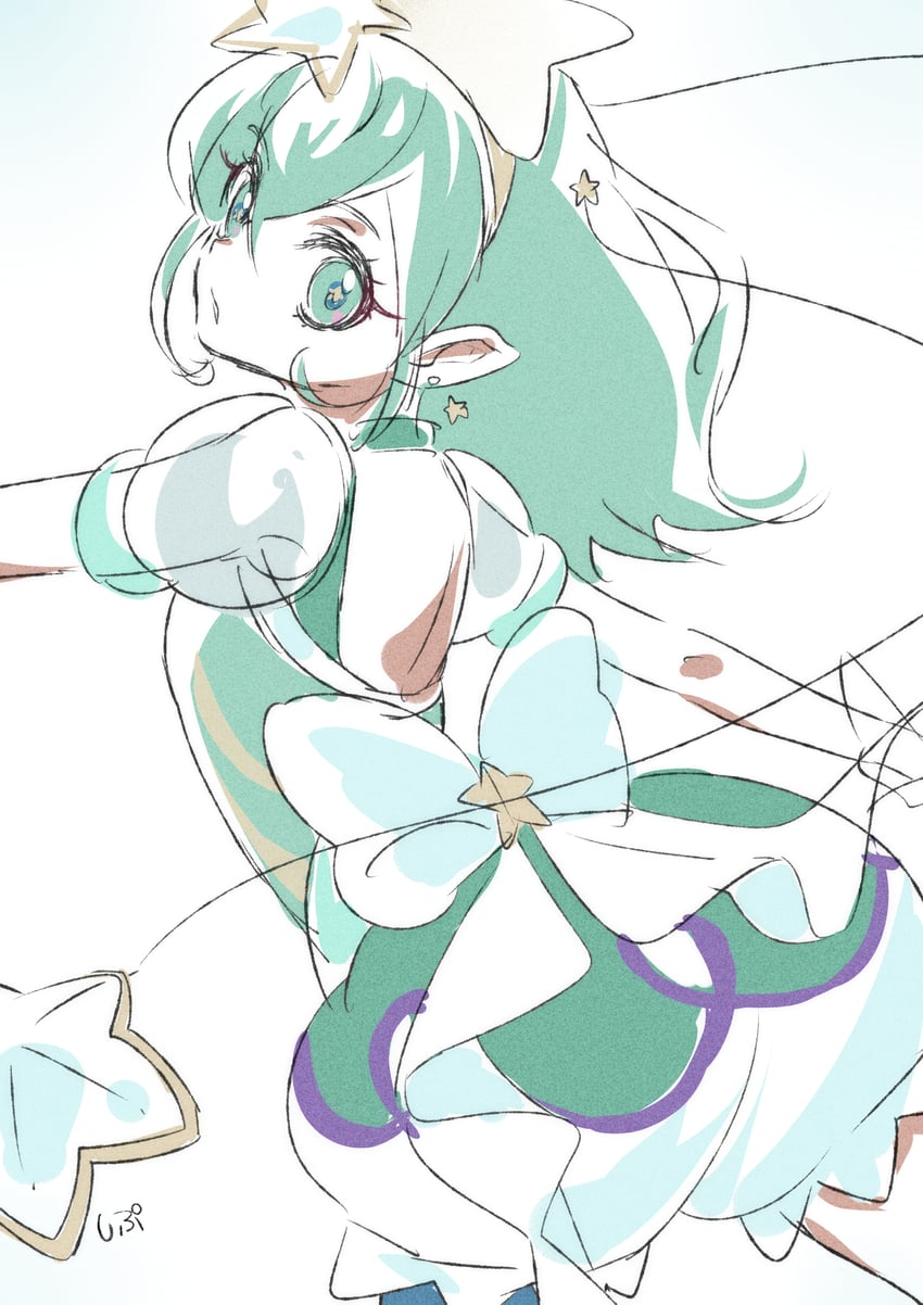 hagoromo lala and cure milky (precure and 1 more) drawn by shipu_(gassyumaron)