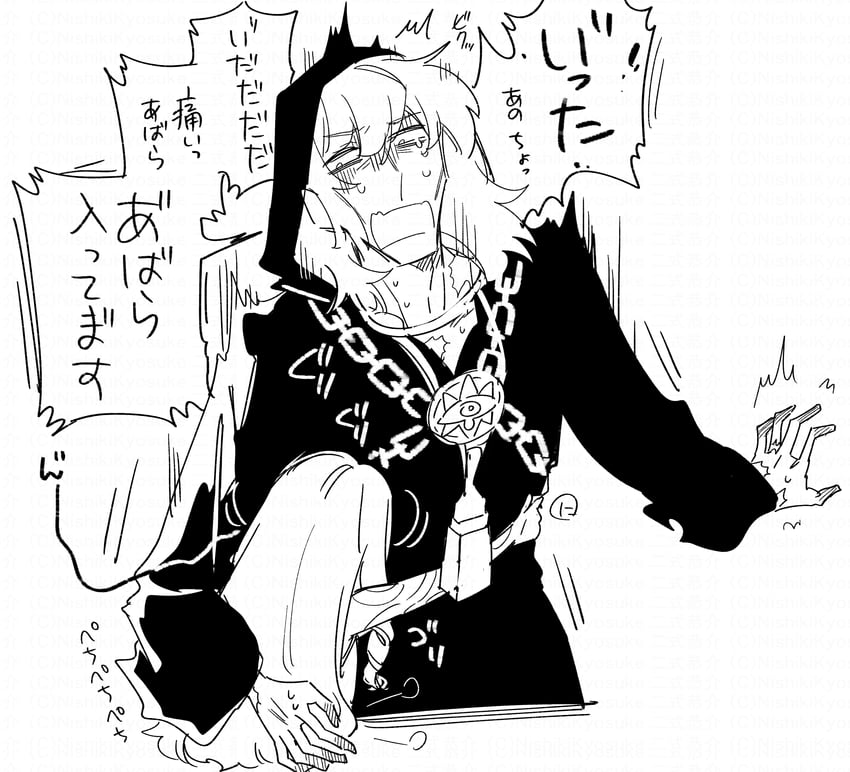 curse maker, doctor magus, doctor magus 4, and curse maker 1 (sekaiju no meikyuu) drawn by nikki_kyousuke